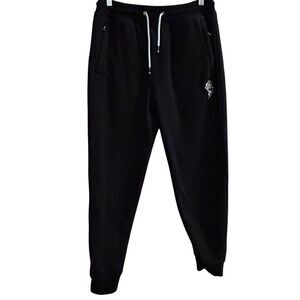 GOAT USA Men's Black Sweatpants Size L Elastic Waist Zipper‎ Pocket